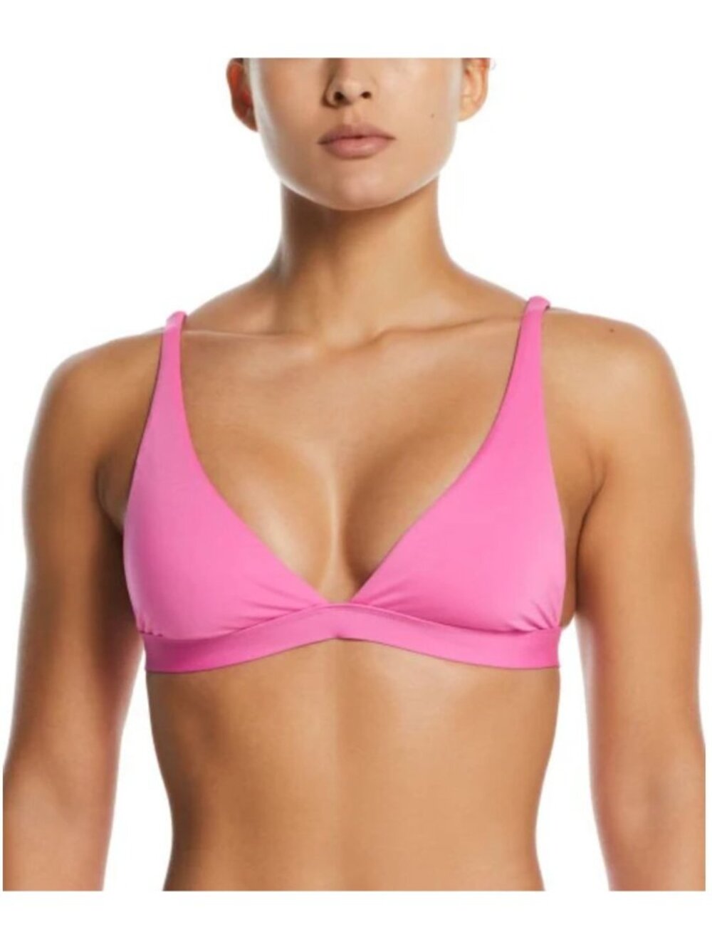 NIKE SWIM SCOOP NECK BRALETTE BIKINI TOP NESSE310-652 PINK Women's XS NEW